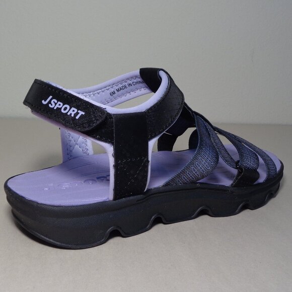 JSport by Jambu Size 6 M KAIA Black / Purple Geometric Sandals New Women's Shoes - Picture 12 of 16